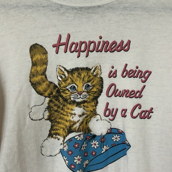 VTG Blair Threadbare Cat Graphic Sweatshirt, M - Picture 2 of 8